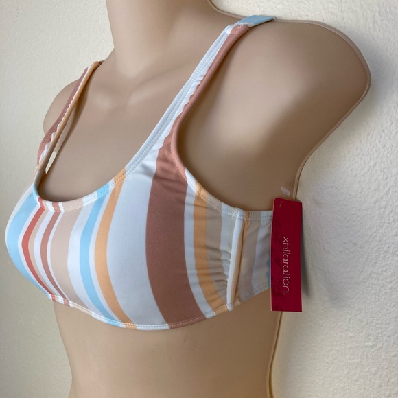 Xhilaration Bathing Swim Suit Top Stripes Multiple Sizes Adjustable Straps - Picture 2 of 6